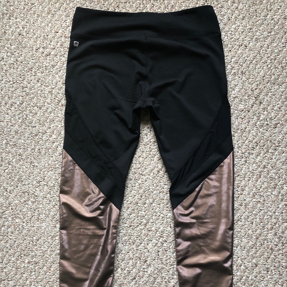 Black & Gold Fabletic Leggings (size L)